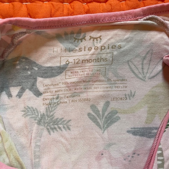 Little Sleepies Pink Dino - Picture 5 of 7